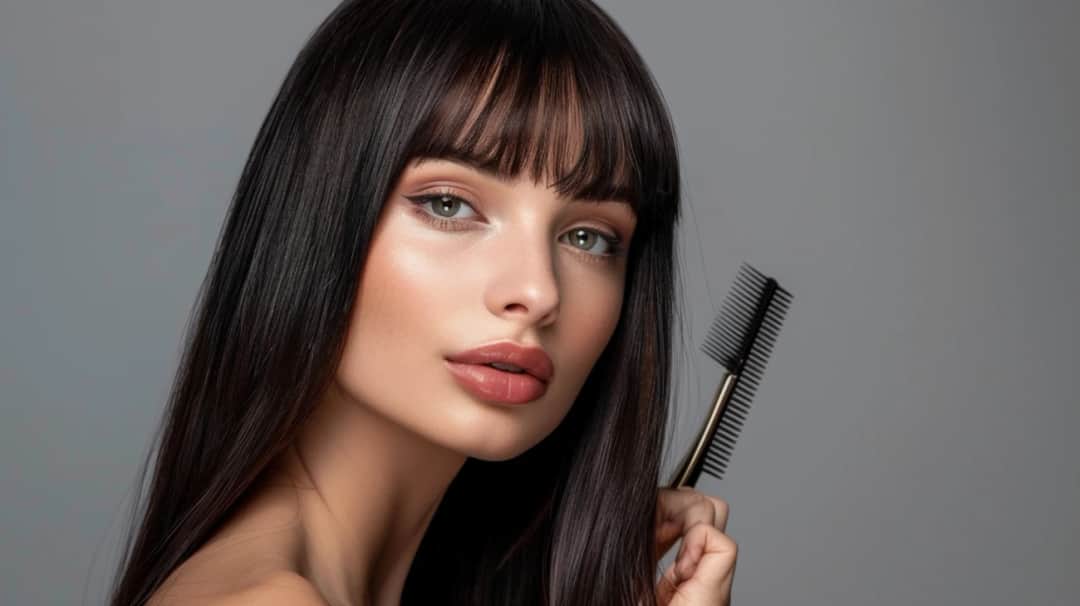 Cieniowana grzywka prosta: Jak stylizować dla najlepszego efektu?